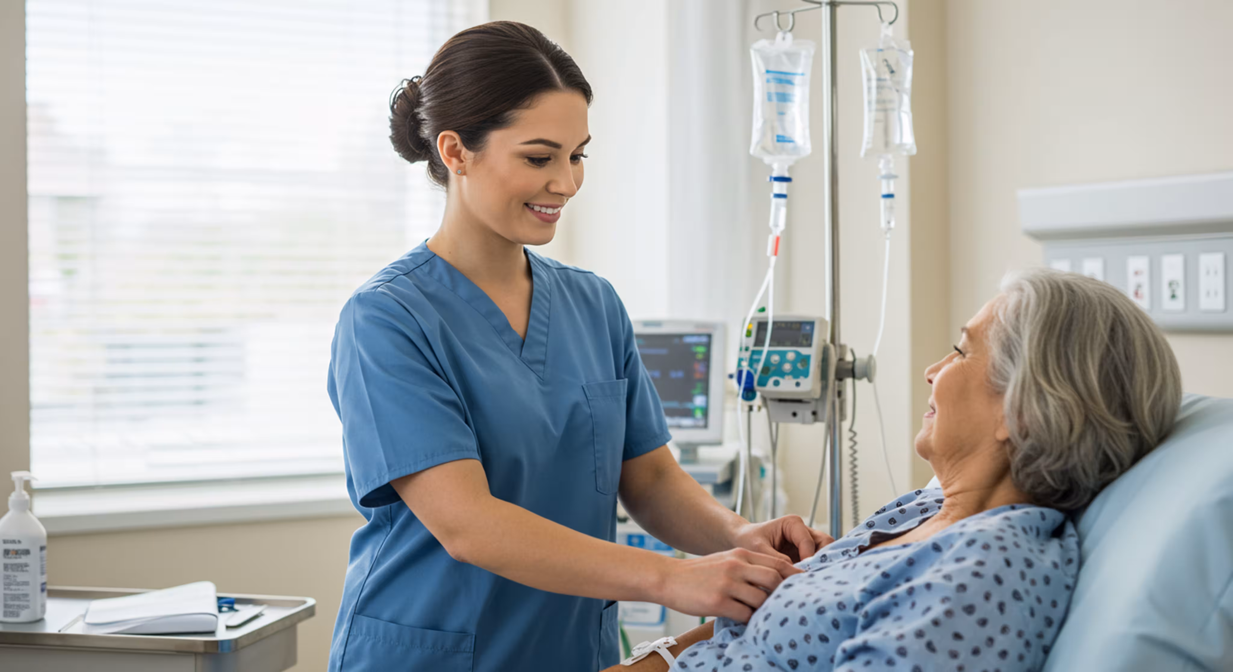 Nurse with patient
